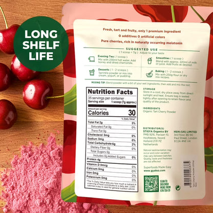 Gya Tea Co Organic Tart Cherry Powder Caffeine-Free 1-Count 0.55lb (8.81oz)