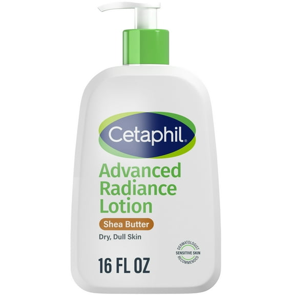 Cetaphil Advanced Radiance Body Lotion with Shea Butter for Sensitive Skin, Fragrance Free, 16 fl oz