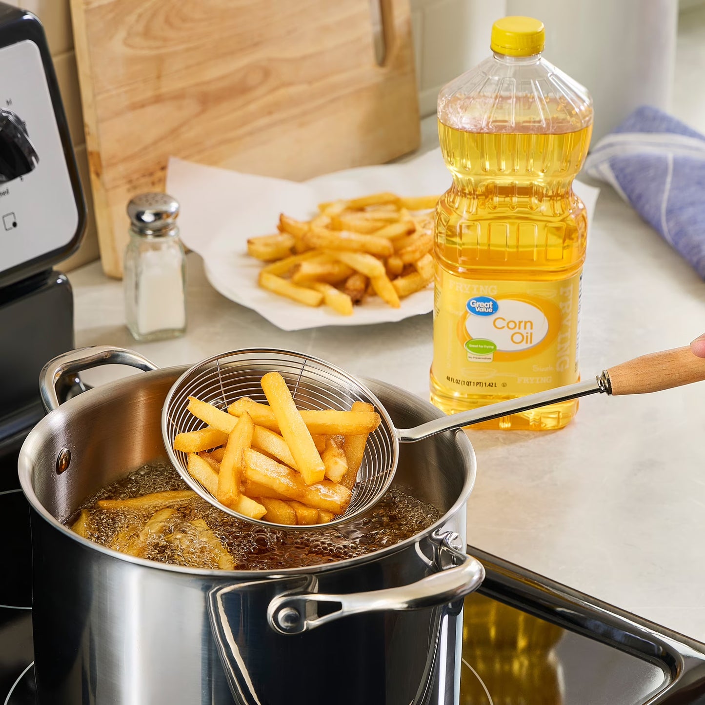 Great Value Corn Oil, Heart Healthy, Great for Frying, 48 fl oz Bottle