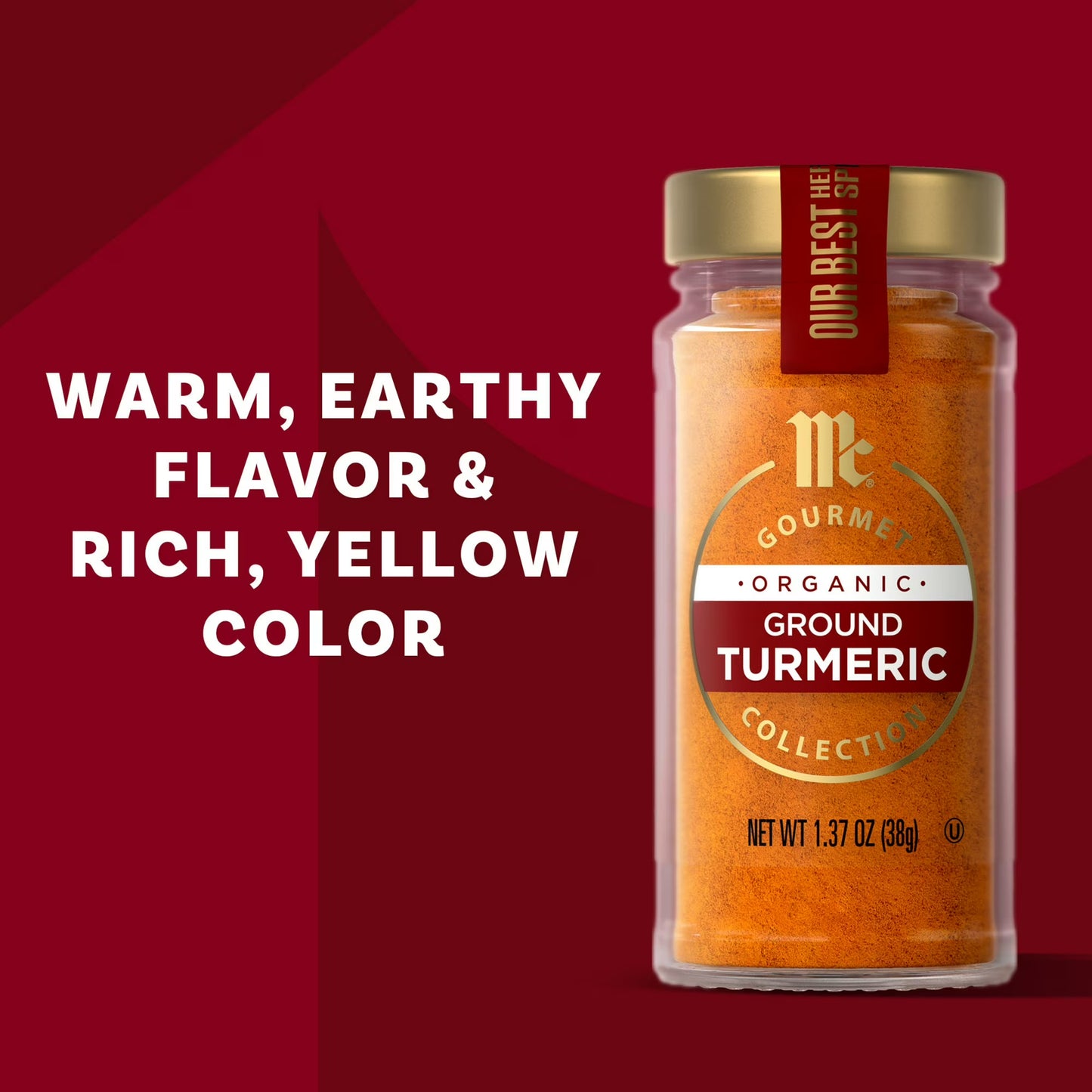 McCormick Gourmet Organic Ground Turmeric, 1.37 oz Bottle
