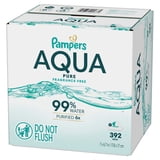 Pampers Aqua Pure Baby Wipes Unscented, 7-Pack, 392 Total Count (Select for More Options)