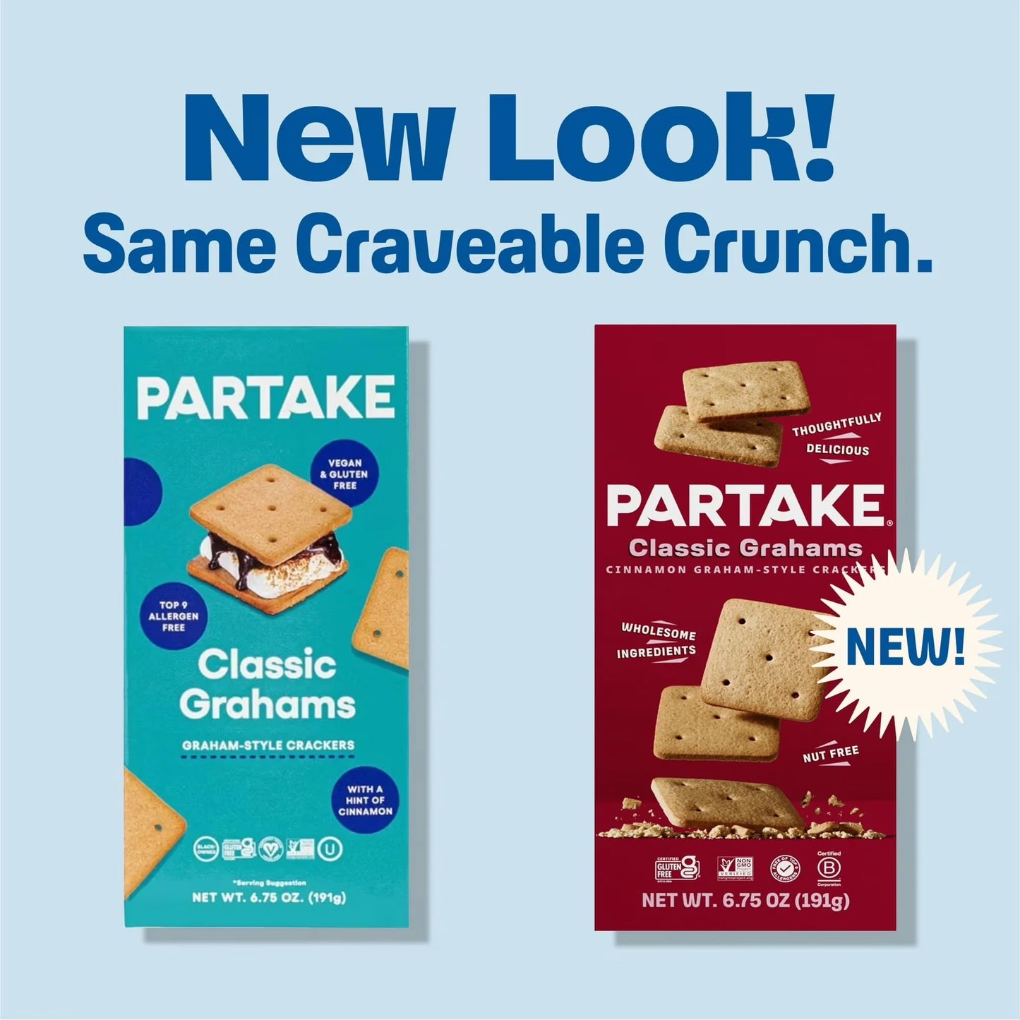 Gluten Free Partake Cookies & Cracker Variety Pack (Soft Baked Chocolate Chip, Classic Graham Cracker, Vanilla Wafer) - Vegan - Free From the Top 9 Allergens - (3 Pack, 5.5oz Boxes)