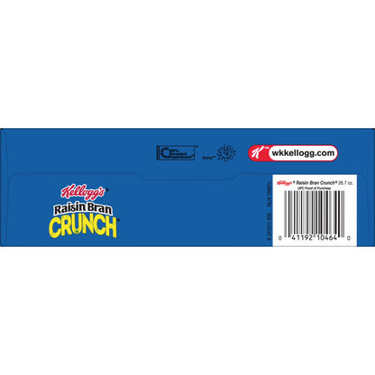 Kellogg's Raisin Bran Crunch Breakfast Cereal, Good Source of Fiber, Mega Size, 26.7 oz