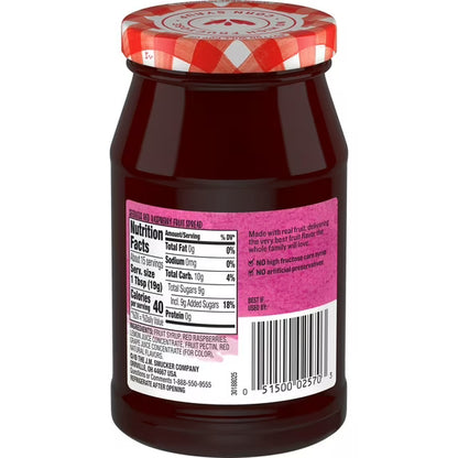 (4 pack) Smucker's Simply Fruit Seedless Red Raspberry Fruit Spread, 10 oz