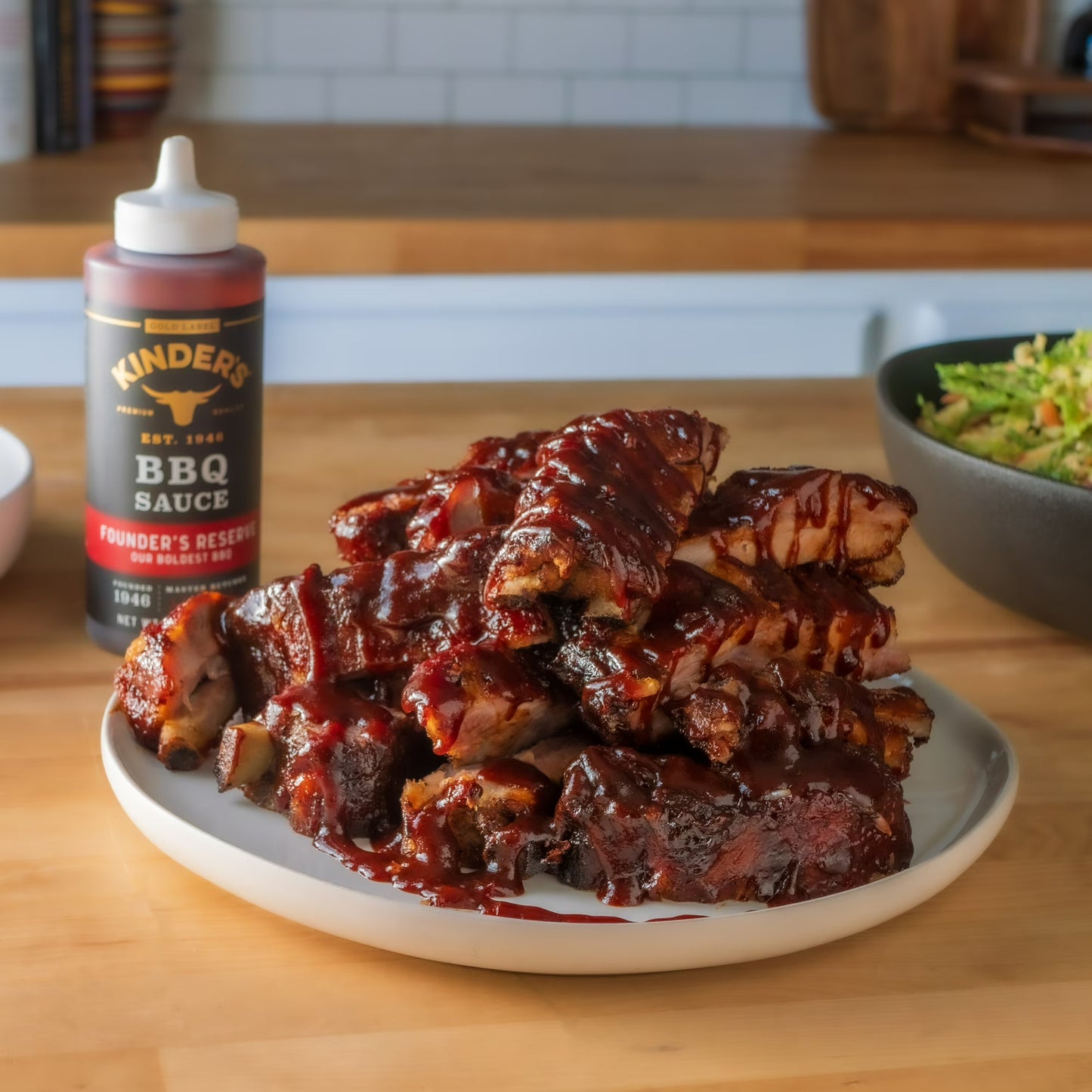 (6 pack) Kinder's Gold Label Founder's Reserve BBQ Sauce, 15.5 oz Squeeze Bottle