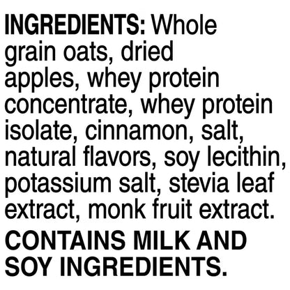 Quaker Instant Oatmeal Protein No Added Sugar Apples & Cinnamon, 1.76 Ounce 6 Packets