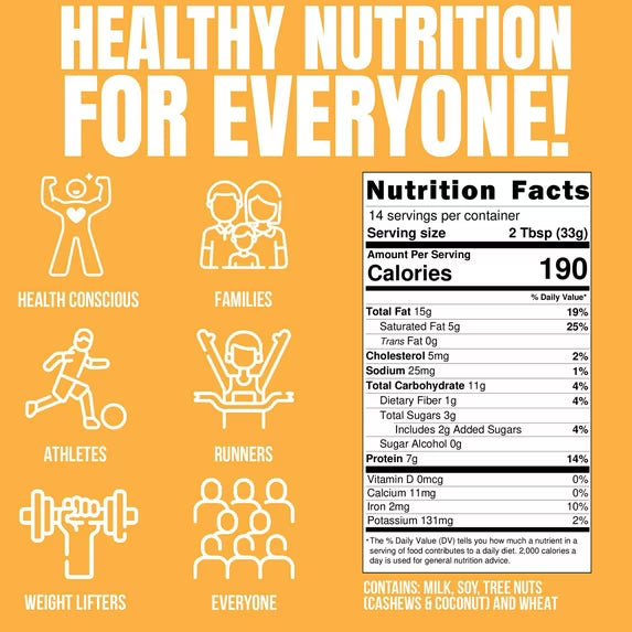 Fit Butters Chocolate Chip Cookie Dough Cashew Butter, 16 oz