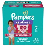 Pampers Cruisers 360 Baby Diapers Size 7, 44 Count (Select for More Options)