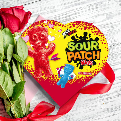 SOUR PATCH KIDS Soft & Chewy Valentines Day Candy, 6.8 oz Heart Shaped Box