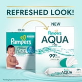 Pampers Aqua Pure Baby Wipes Unscented, 2-Pack, 112 Total Wipes (Select for More Options)