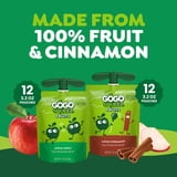 GoGo squeeZ No Sugar Added Apple Cinnamon Apple Applesauce Variety Pouches, 3.2 oz (24 Pack)