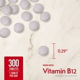 Member’s Mark Vitamin B12 Quick Dissolve Tablets, 5000 mcg, Cherry, 300 ct.