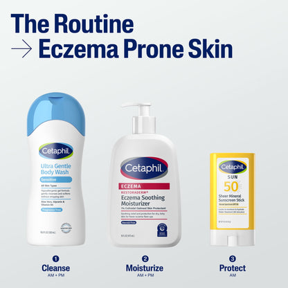 Cetaphil Eczema Restoraderm Soothing Moisturizer for Dry Itchy Skin, Unscented, 16 fl oz