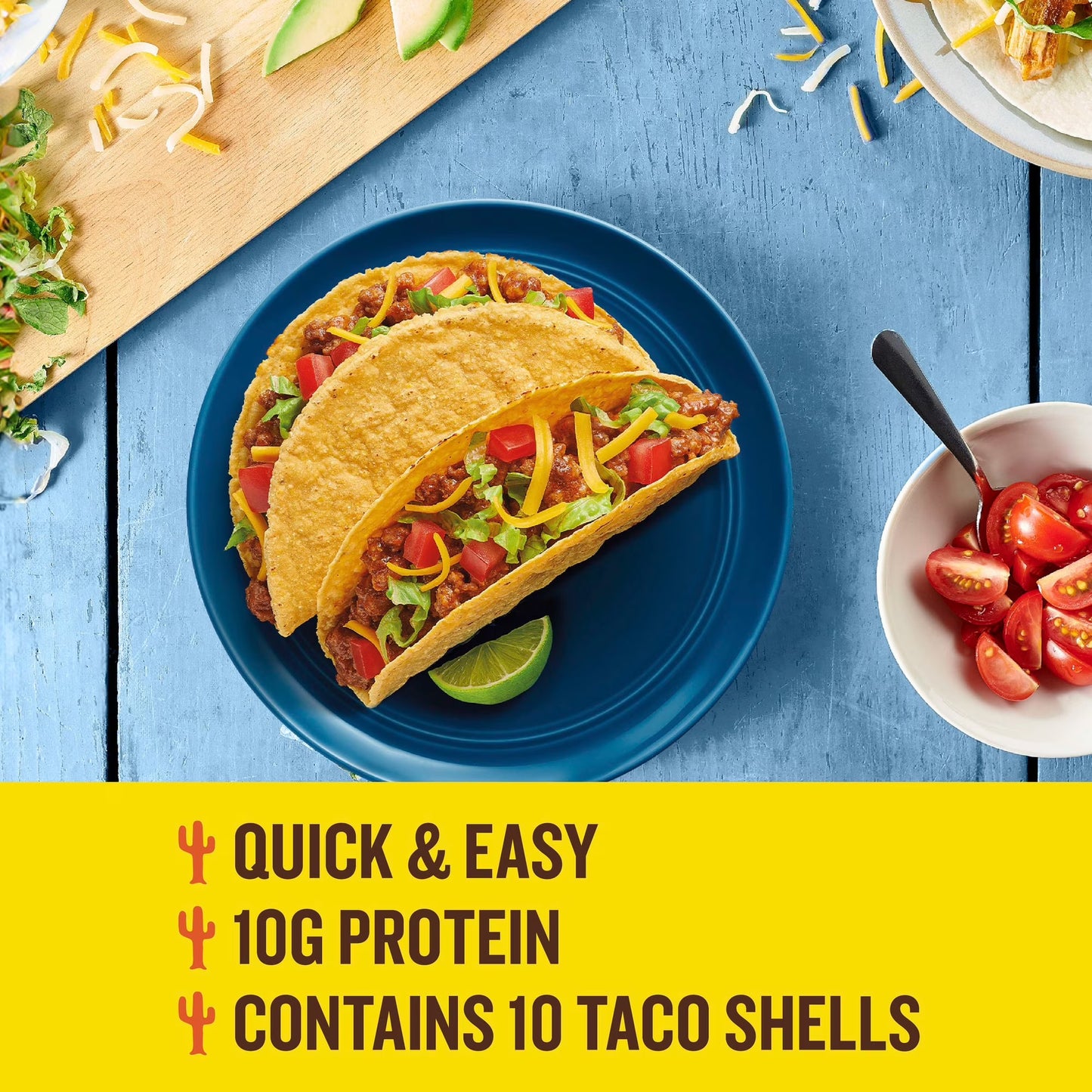 Old El Paso Protein Advantage Taco Shells, 10g Protein, Gluten Free, 10 Count, 4.94 oz