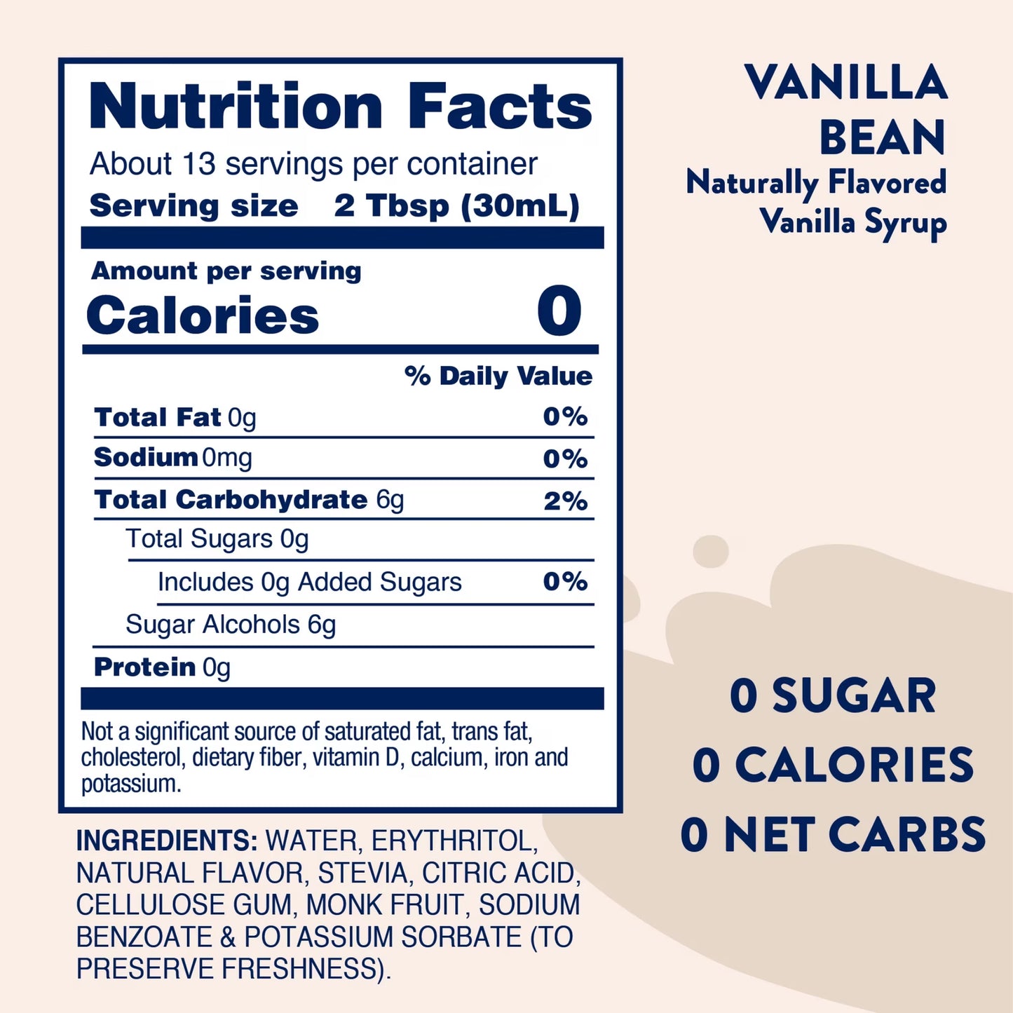 Jordan's Skinny Mixes Naturally Sweetened Vanilla Bean Syrup, 375 mL