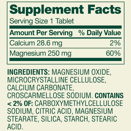 (3 pack) Spring Valley Magnesium Bone & Muscle Health Dietary Supplement Tablets, 250 mg, 100 Count