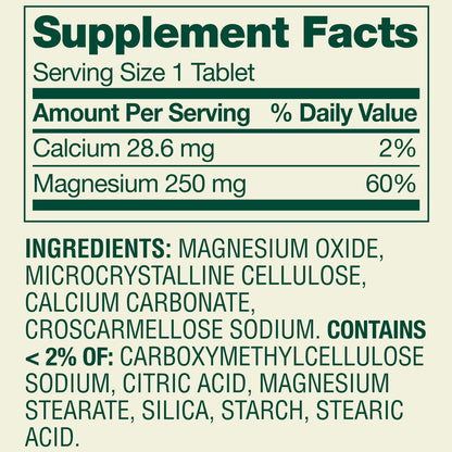 (3 pack) Spring Valley Magnesium Dietary Supplement Tablets for Bone and Muscle Health, 250 mg, 250 Count