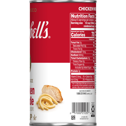 (4 pack) Campbell’s Condensed Chicken Noodle Soup Dry Egg Noodle Recipe, 22.4 oz Family Size Can