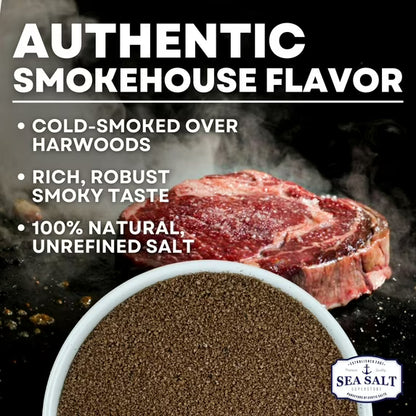 Sea Salt Superstore Fine Grain Cold Smoked Sea Salt over Alderwood Gluten-Free