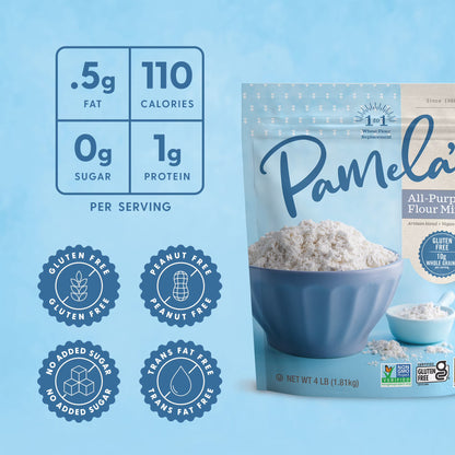 Pamela’s Gluten-Free All-Purpose Flour Mix, 4 lb Bag