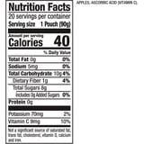 Mott's No Sugar Added Applesauce, 3.2 oz clear pouches, 20 pack