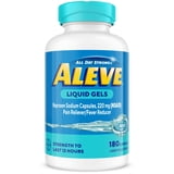 Aleve Pain Reliever & Fever Reducer Naproxen Sodium Liquid Gels, 180 ct.