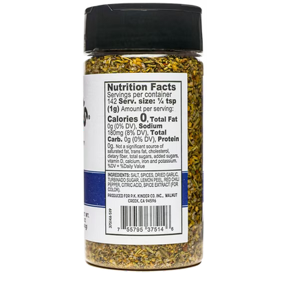 Kinder's Prime Rib Rub with Lemon Peel & Garlic, 5 oz