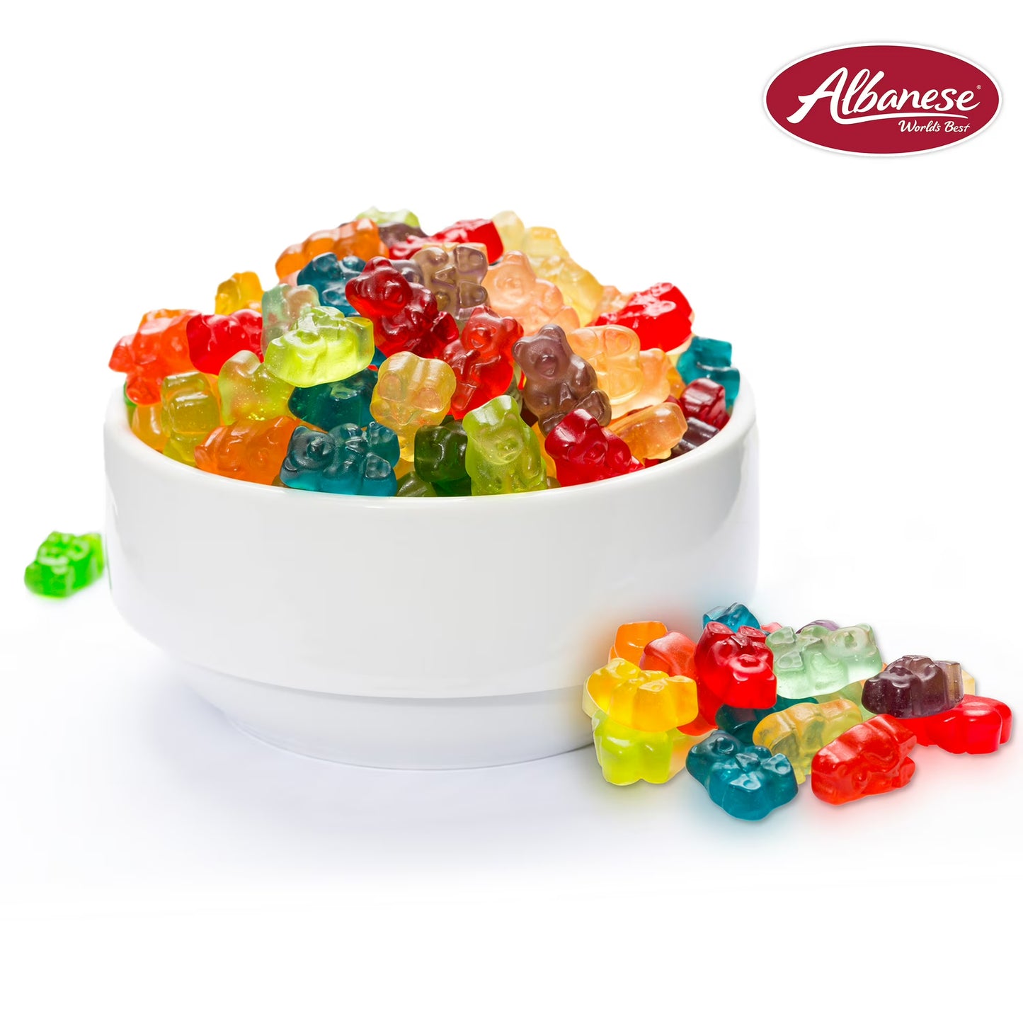 Albanese World’s Best 12 Flavor Gummi Bears, 7.5oz Regular Size, Gluten Free