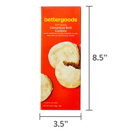 bettergoods Soft Baked Cinnamon Roll Cookies, 6 oz