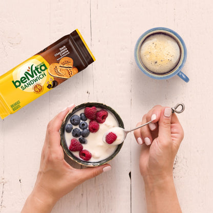 belVita Breakfast Bar Biscuit Sandwiches Dark Chocolate Creme, Value Pack, 12 Packs