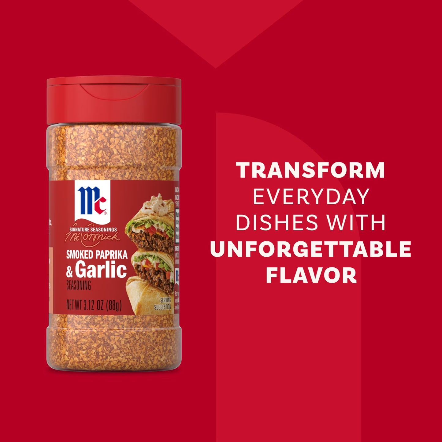 McCormick Smoked Paprika and Garlic Seasoning, 3.12 oz Bottle