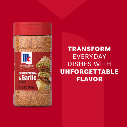 McCormick Smoked Paprika and Garlic Seasoning, 3.12 oz Bottle