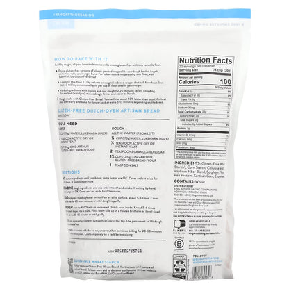 King Arthur Baking Company Certified Gluten-Free, 1:1 Flour Replacement Bread Flour, 2 lb Bag