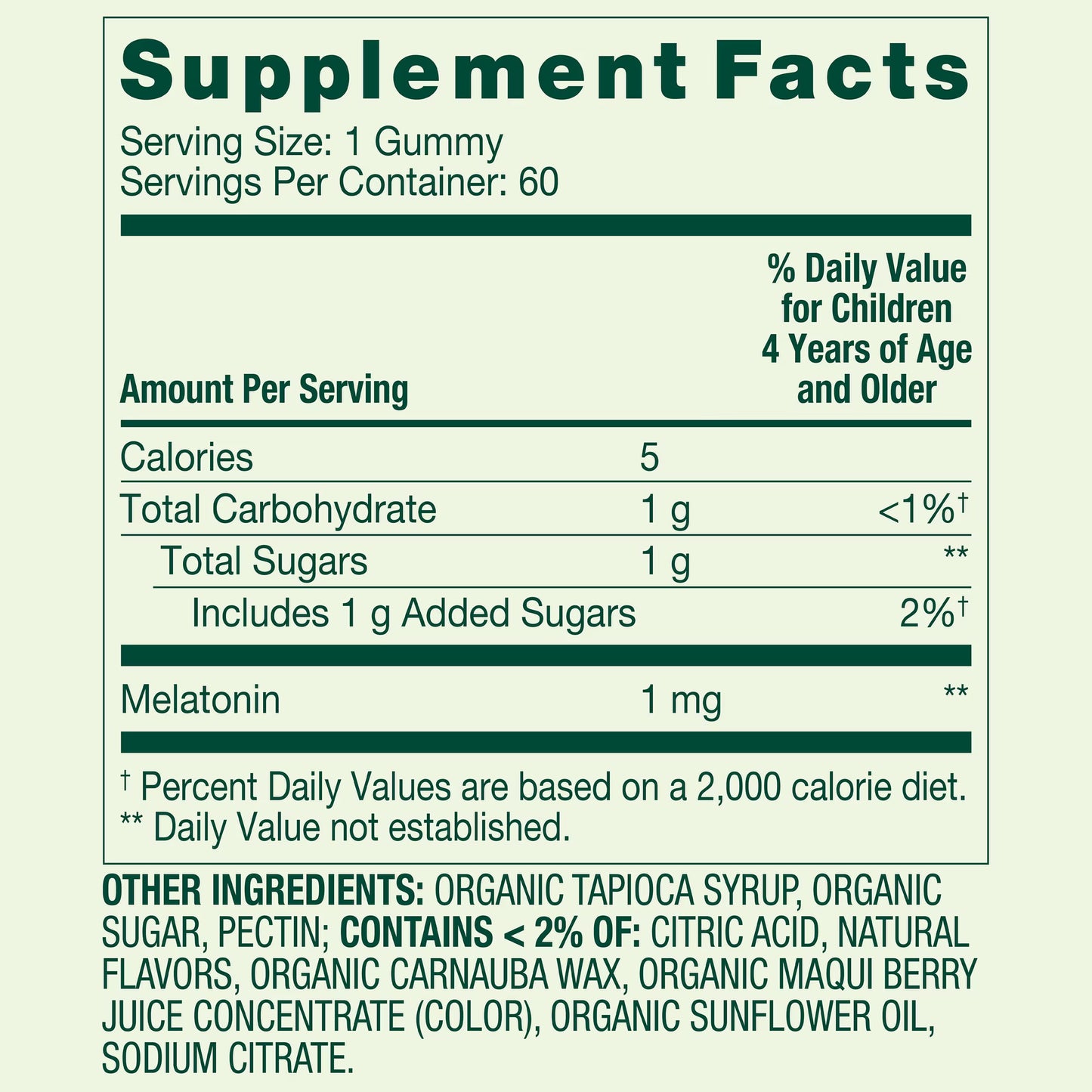 Spring Valley Kids Melatonin Dietary Supplement Gummies, Raspberry, 1 mg, 60 Count