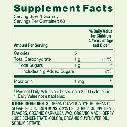 (3 pack) Spring Valley Kids Melatonin Dietary Supplement Gummies, Raspberry, 1 mg, 60 Count