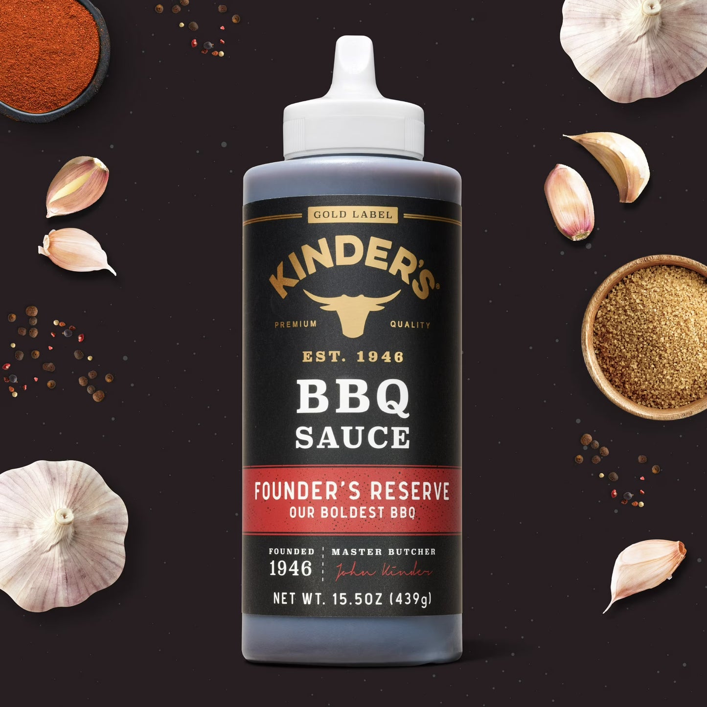 Kinder's Gold Label Founder's Reserve BBQ Sauce, 15.5 oz Squeeze Bottle