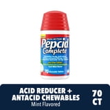 Pepcid Complete Acid Reducer + Antacid Famotidine Chews, Mint, 70 Count