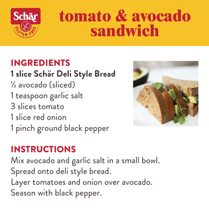 Schar Gluten Free Deli Style Sourdough Bread, Regular, Shelf-Stable, 8.5 oz