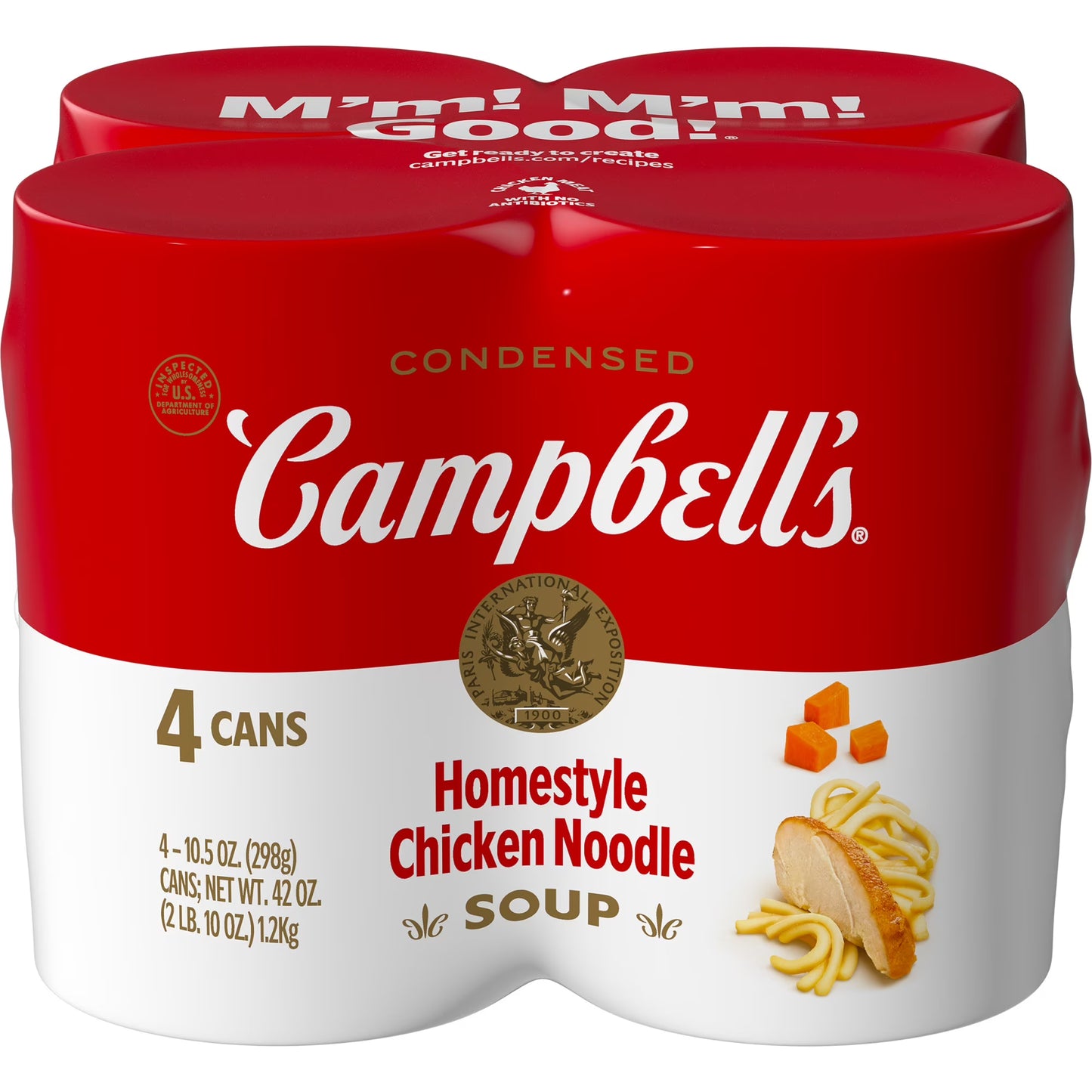 (3 pack) Campbell’s Condensed Homestyle Chicken Noodle Soup, 10.5 oz Can (4 Pack)