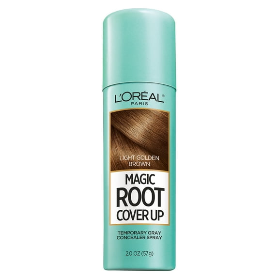 L'Oreal Paris Magic Root Cover Up Temporary Gray Concealer Spray, Light Golden Brown, 2 oz