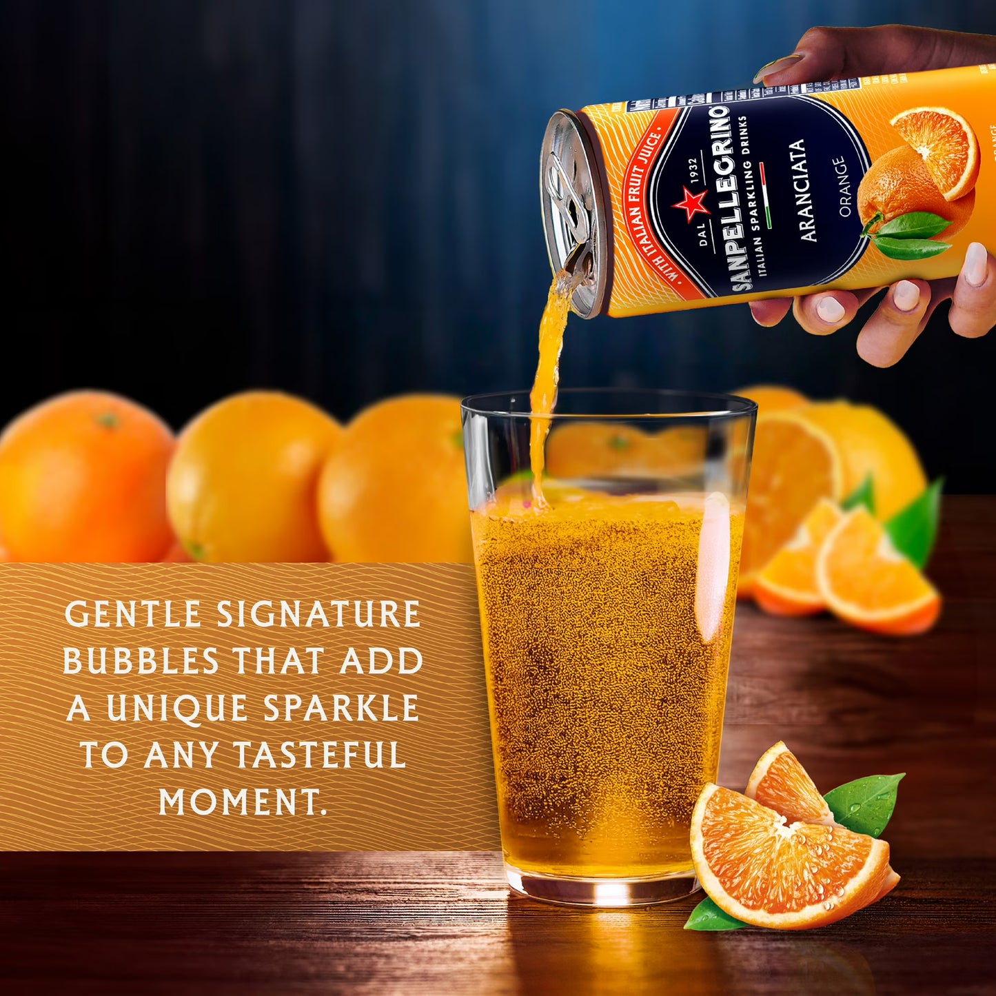 SanPellegrino Soda Italiana Sparkling Orange, 24 Pack Cans