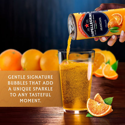 SanPellegrino Soda Italiana Sparkling Orange, 24 Pack Cans