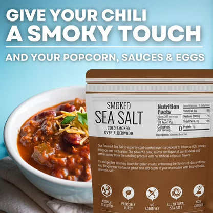Sea Salt Superstore Fine Grain Cold Smoked Sea Salt over Alderwood Gluten-Free