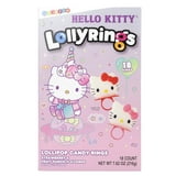 Hello Kitty Lolly Rings, Birthday Party Candy Lollipops, 18 Count, 7.62 Ounces