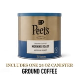 Peet's Coffee Morning Roast Ground Coffee, Medium Roast, 24oz Canister