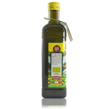 Partanna Organic Extra Virgin Olive Oil - Premium 100% Castelvetrano Oil - High Polyphenol - First Cold Pressed - Early Harvest in Sicily - Award Winning Italian EVOO -Monovarietal - 25.5oz (750 ML)