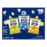 SKINNYPOP Original, White Cheddar, and Butter Popcorn Snack Variety Pack, 0.5 oz Bag, 18 Count
