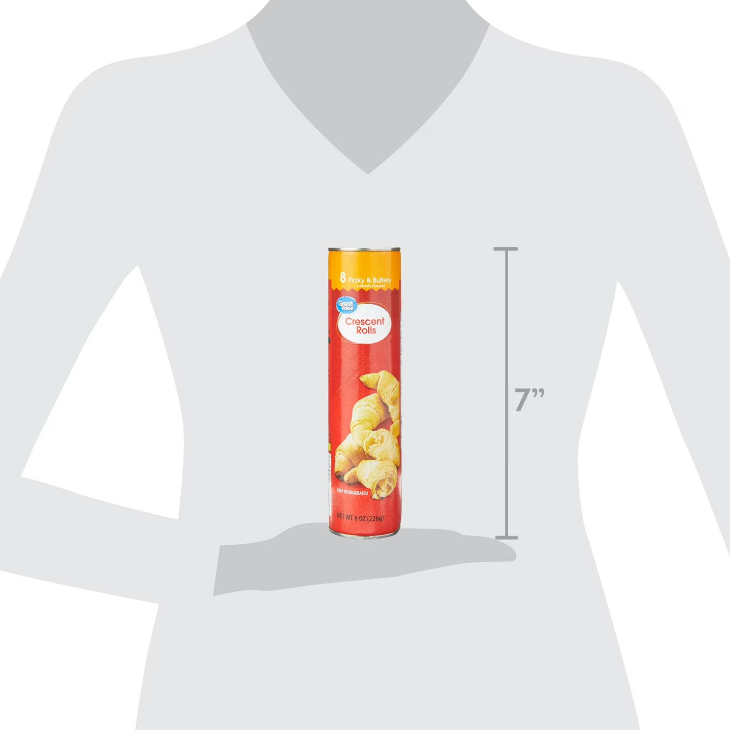 Great Value Flaky & Buttery Crescent Rolls, 8 oz, 8 Count