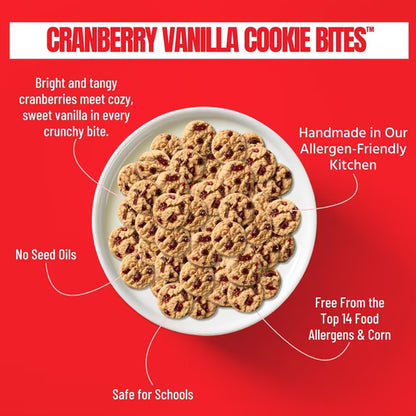 Every Body Eat Crunchy Cookie Bites, Cranberry Vanilla - Gluten Free, Dairy Free, Vegan, Seed Oil Free, Allergy Friendly (5 Ounce Pack of 3)