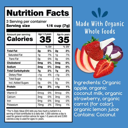 Amara Strawberry Organic Fruit Bites, Baby & Toddler Snacks, No Added Sugar, Stage 3, .75 oz Bag
